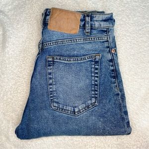 h&m divided high rise acid wash mom jeans